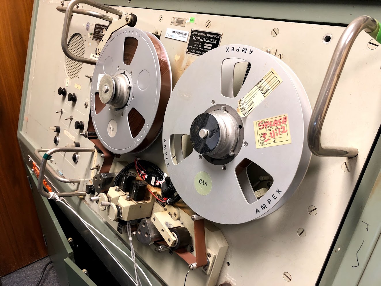 The only remaining machine that can play the 30-track mission control audio tapes