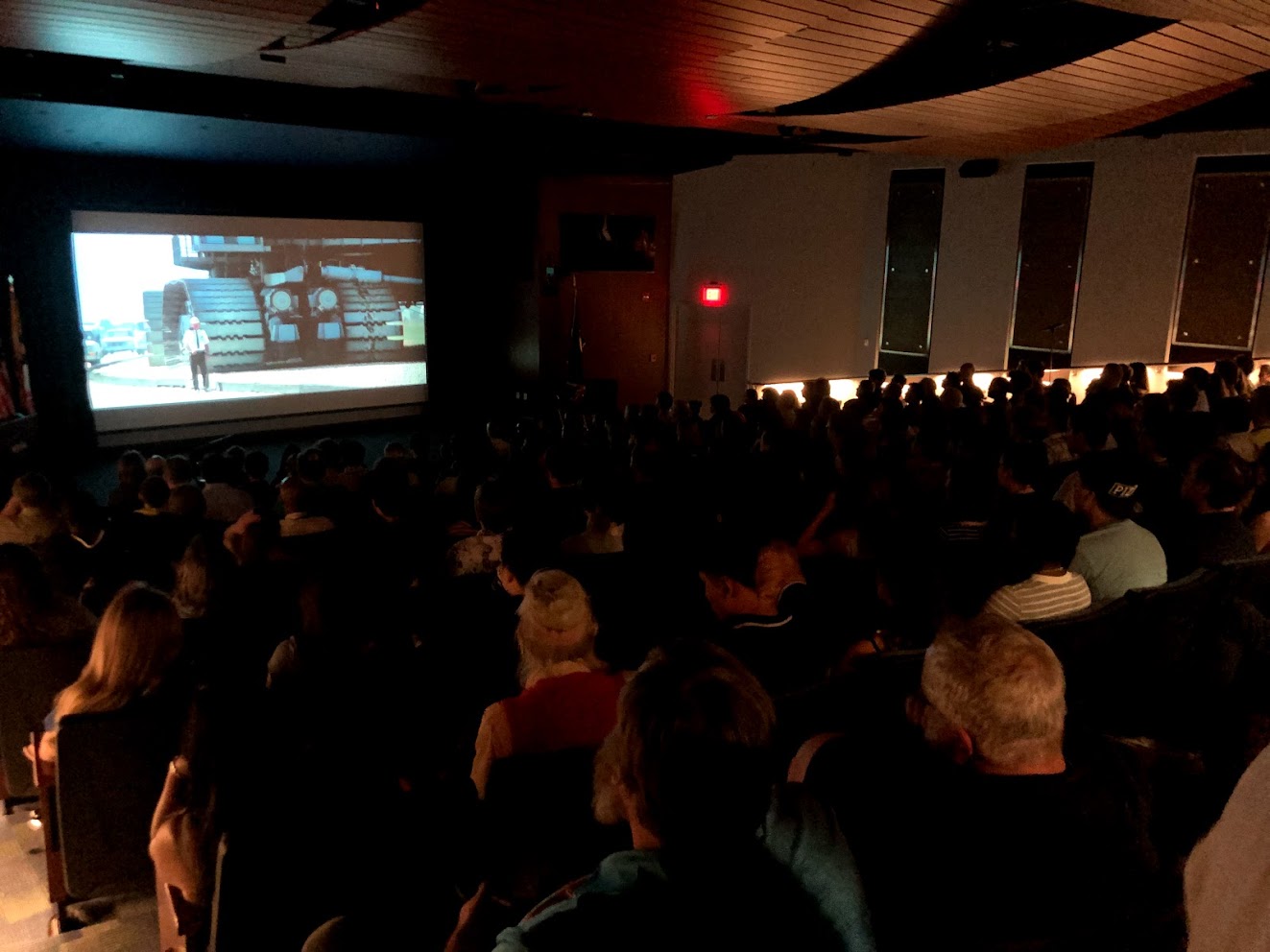 Screening the Apollo 11 film at NASA Goddard Space Flight Center