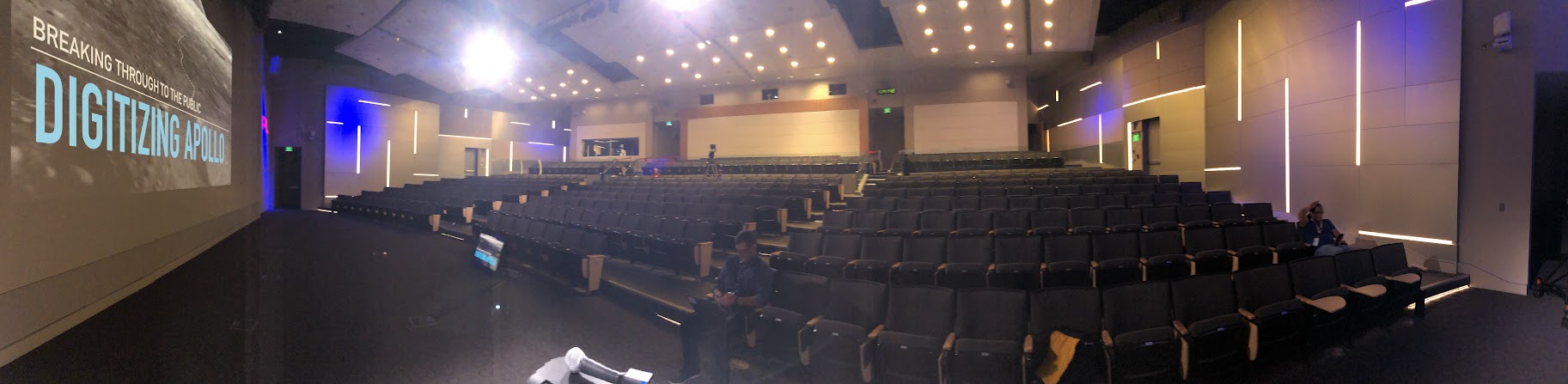 Setting up for my talk at JPL in California.