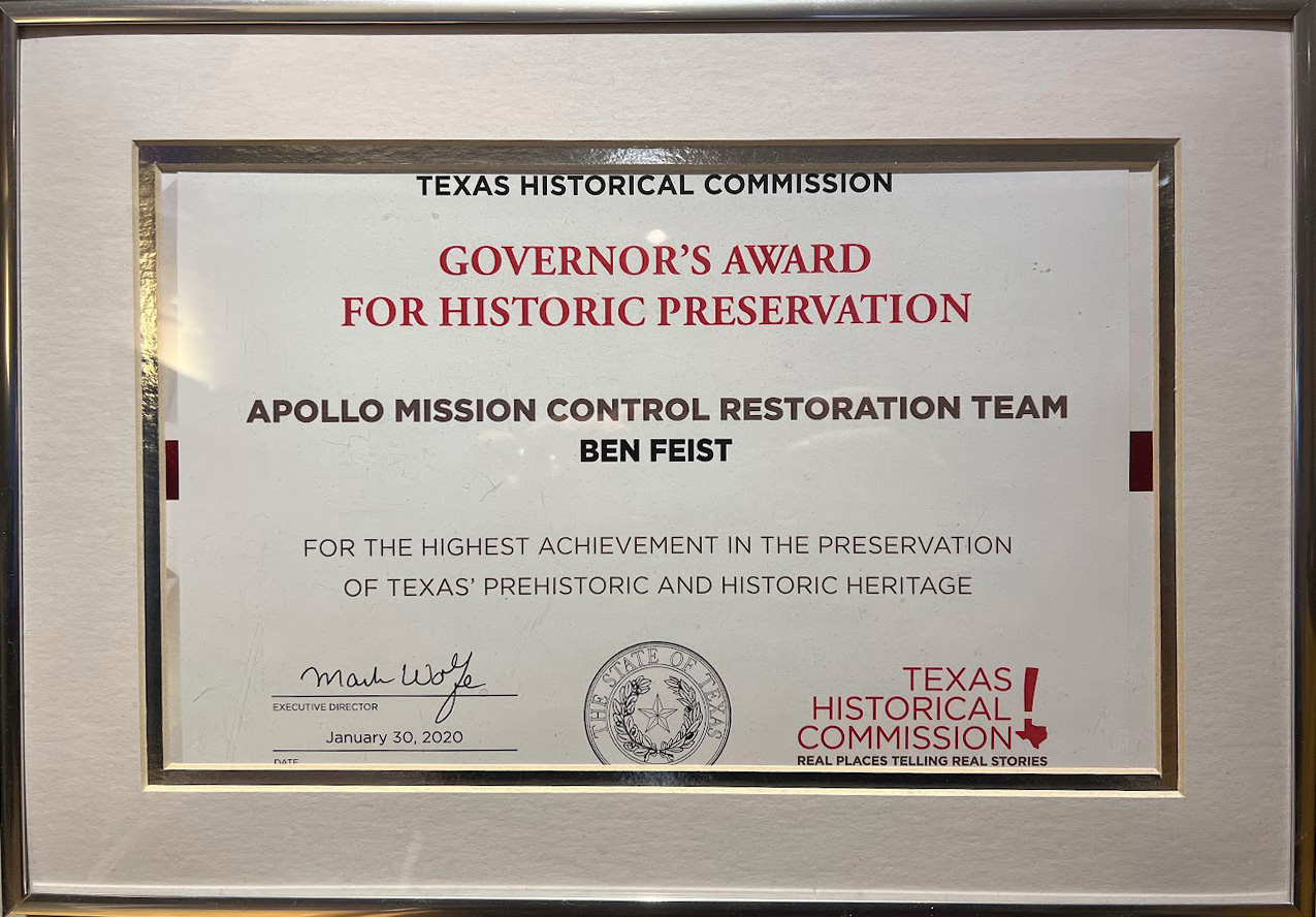 Governor's Award for Historic Preservation from the Texas Historical Commission