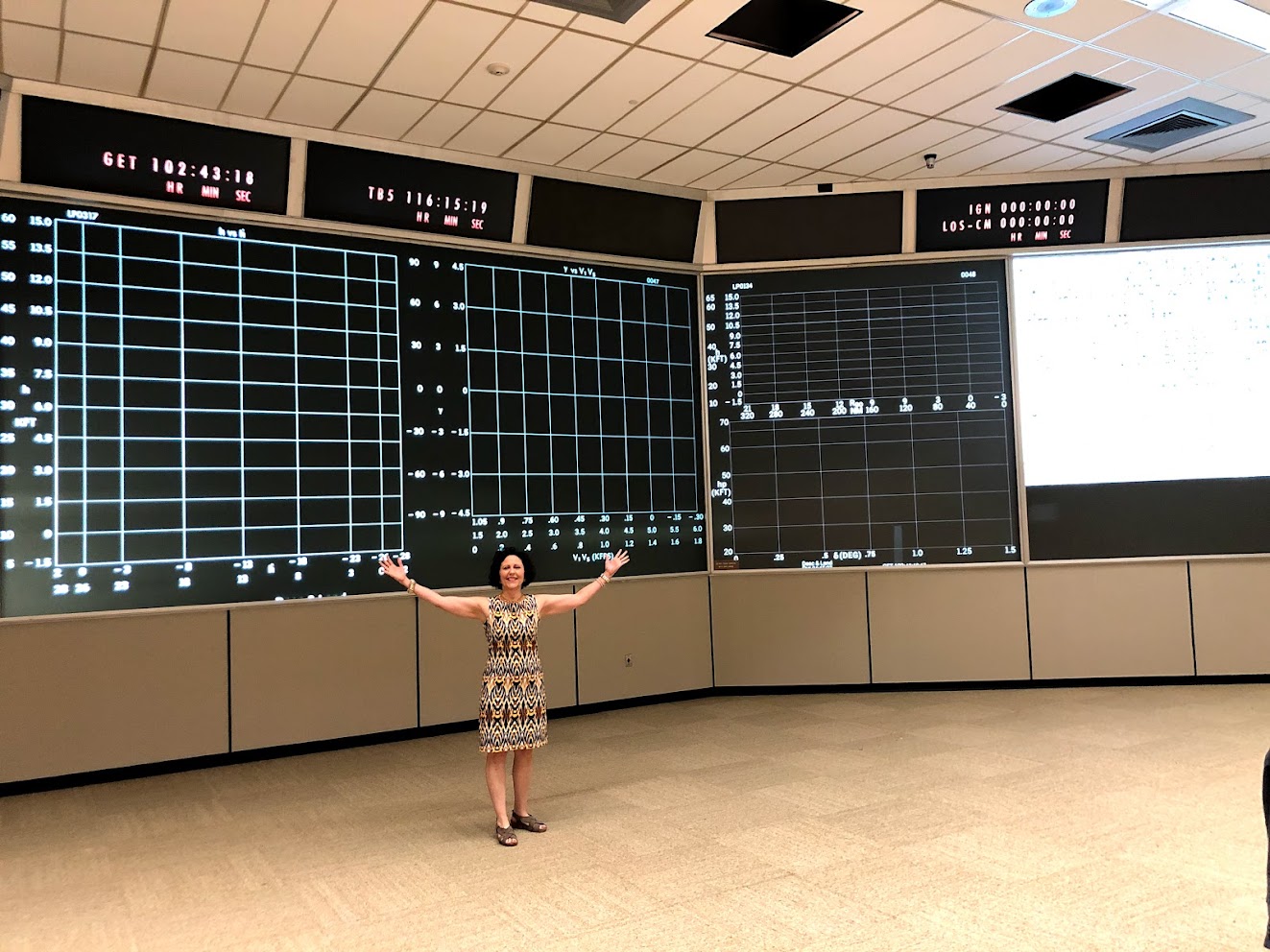 Sandra when we had "first light" of the projection system running our test reels