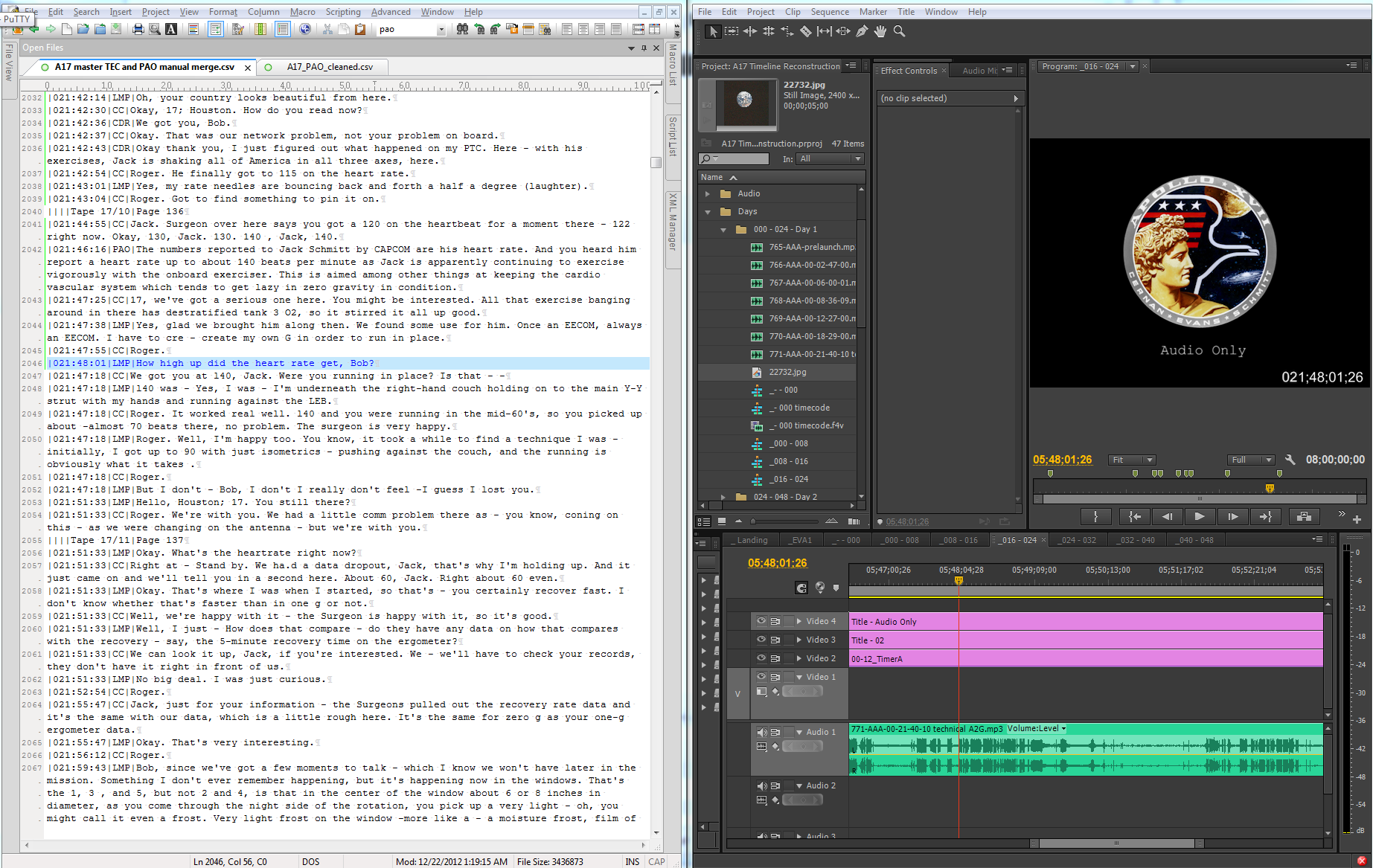 Digitizing Apollo 17 Part 7 – Listening in Real Time