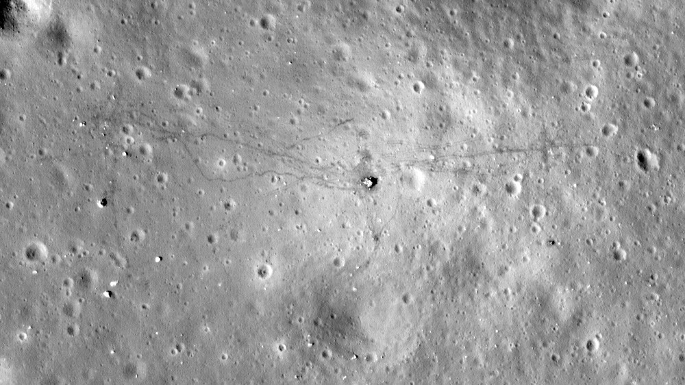 Close-up of Apollo 17 landing area
