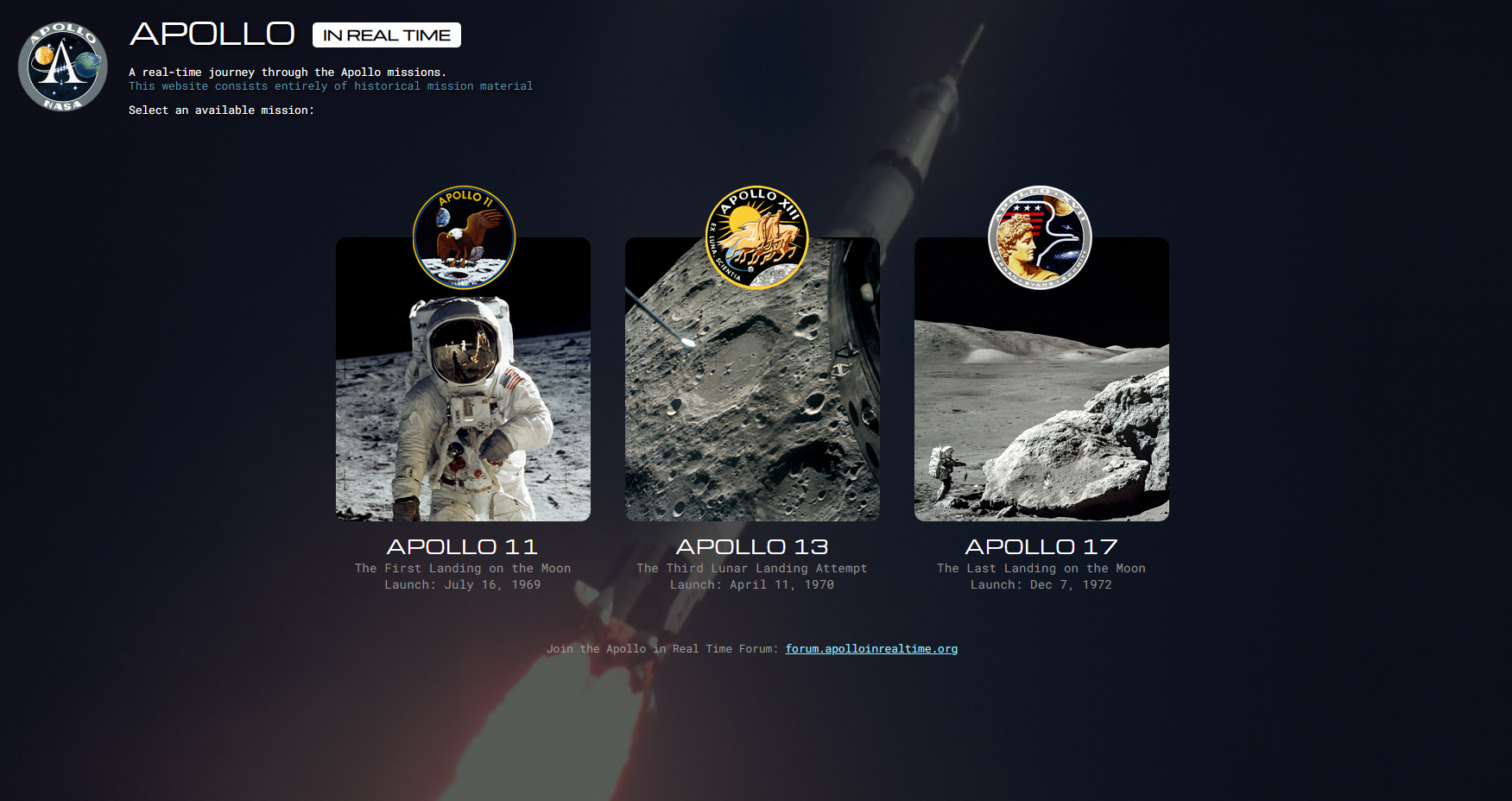 Apollo in Real Time screenshot